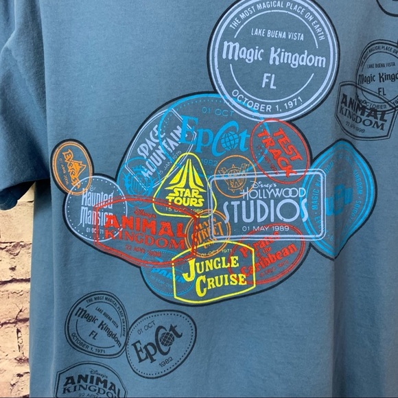 Disney Parks Blue Hollywood Studios Multi Theme Crew Neck Park Tee - Picture 3 of 11
